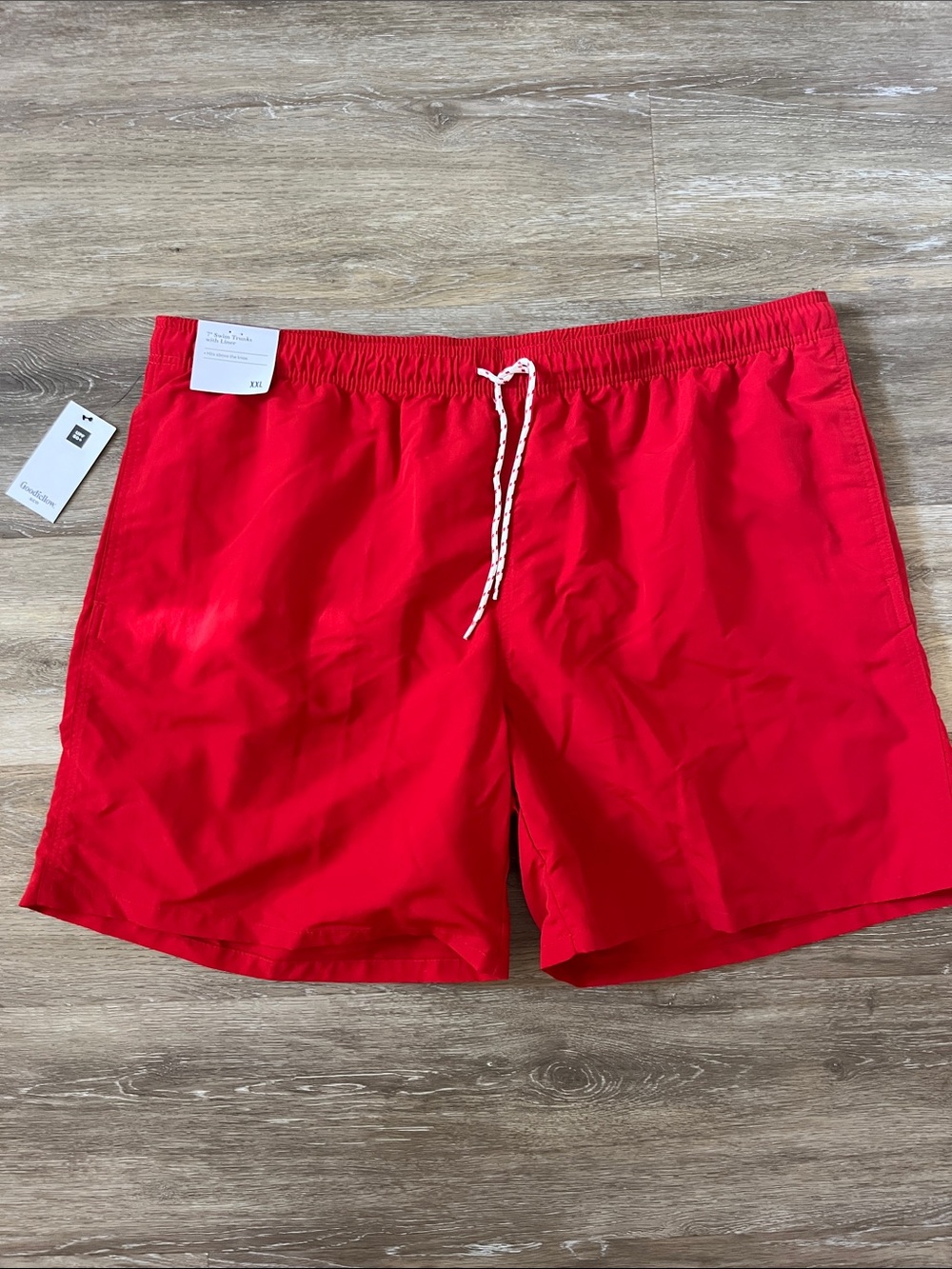 NWT Goodfellow & Co Red Swim Trunks UPF50+ Size XXL